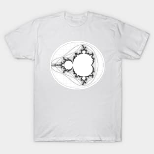 Black - Linear Mandelbrot T-Shirt